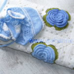 Mavi Çiçekli Battaniye 3 mavi cicek 3