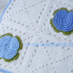 Mavi Çiçekli Battaniye 4 mavi cicek 4