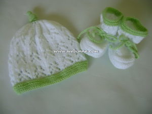 Kız ve Erkek Bebekler İçin Örgü Takım 9 yesil kiz takim4