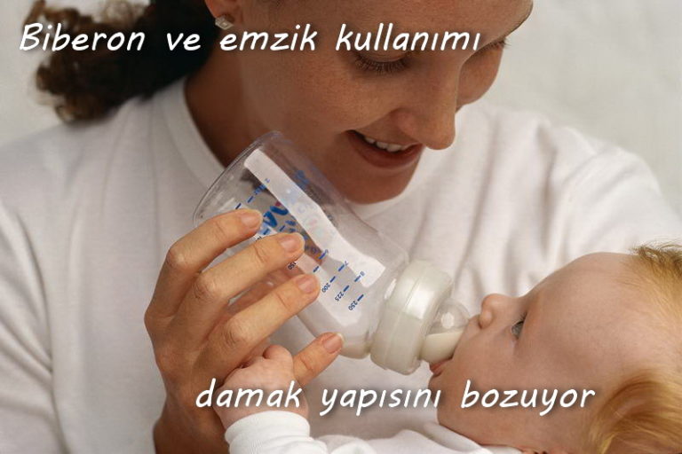 Biberon ve emzik kullanımı damak yapısını bozuyor