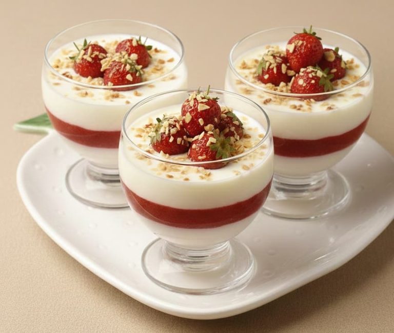 Çilekli İrmikli Muhallebi Tarifi