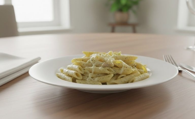 Kaşarlı ve Kremalı Makarna