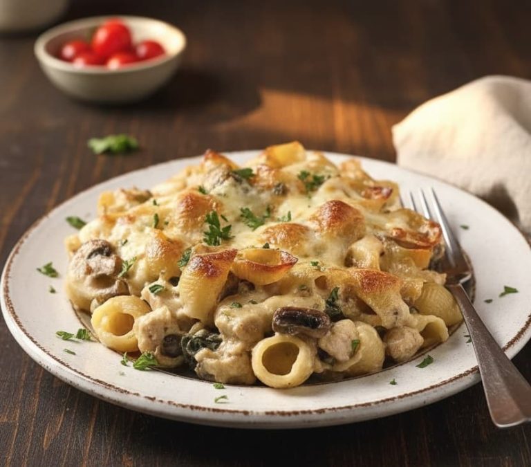 Mantarlı Fırın Makarna Tarifi