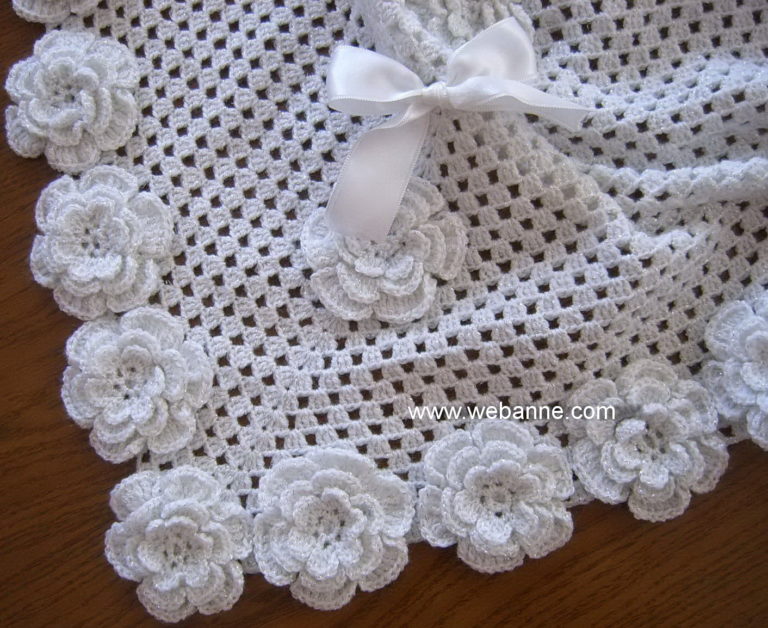 Çiçekli Bebek Battaniyesi