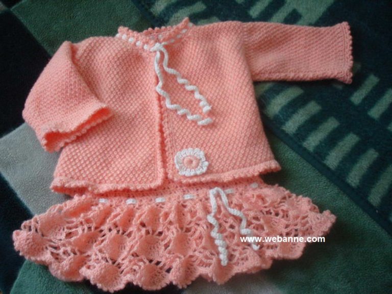 Örgü Elbise Hırka Takımı