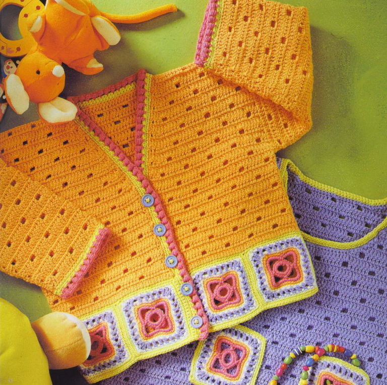 Tığ İşi Bebek Hırkası