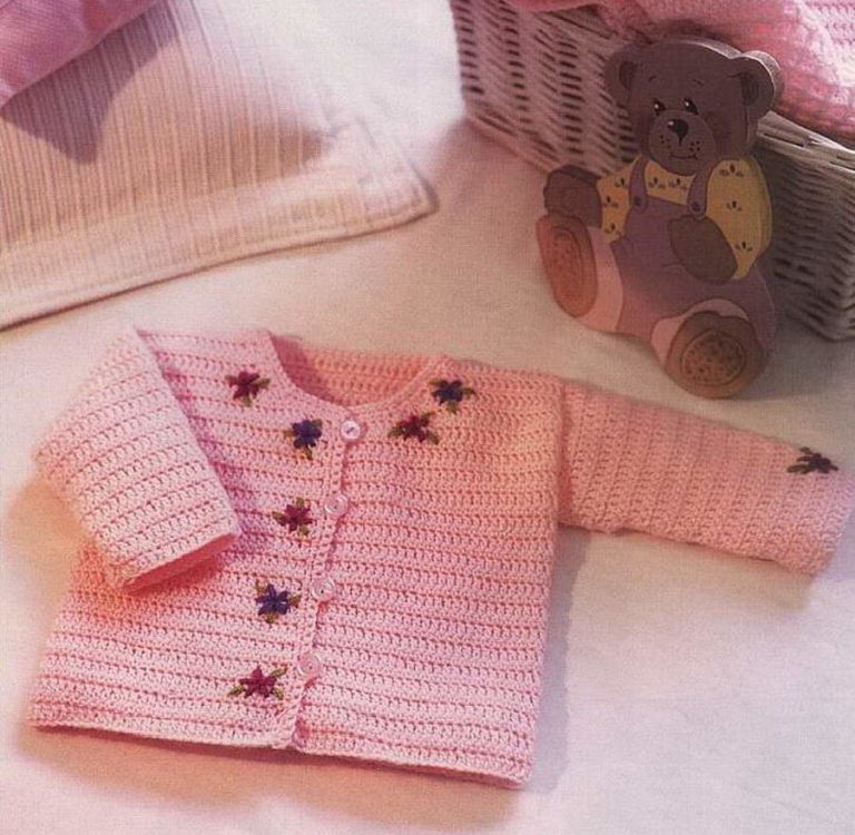 Pembe Kız Bebek Hırkası