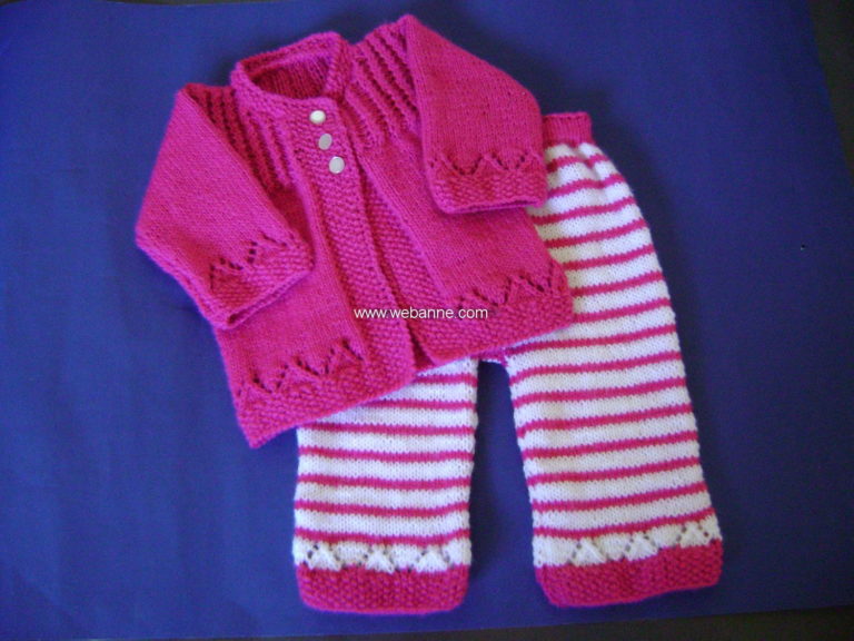 Örgü Pantolon Hırka Takımı