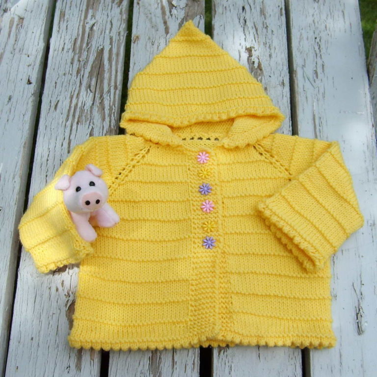 Sarı Kapşonlu Hırka