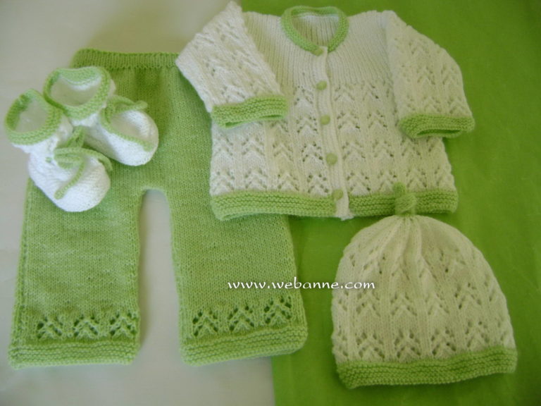 Kız ve Erkek Bebekler İçin Örgü Takım
